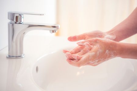 Washing Hands at Sink